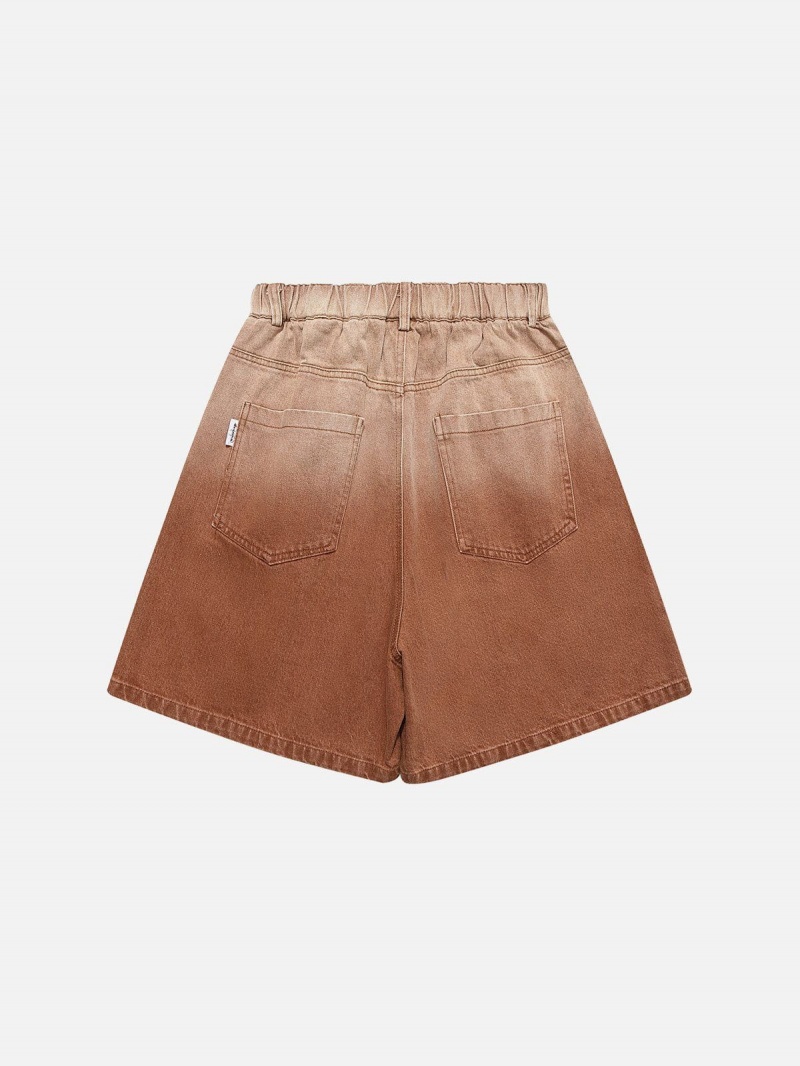 Short Aelfric Eden Gradient Effect Washed Cafe | JFJ-29541068